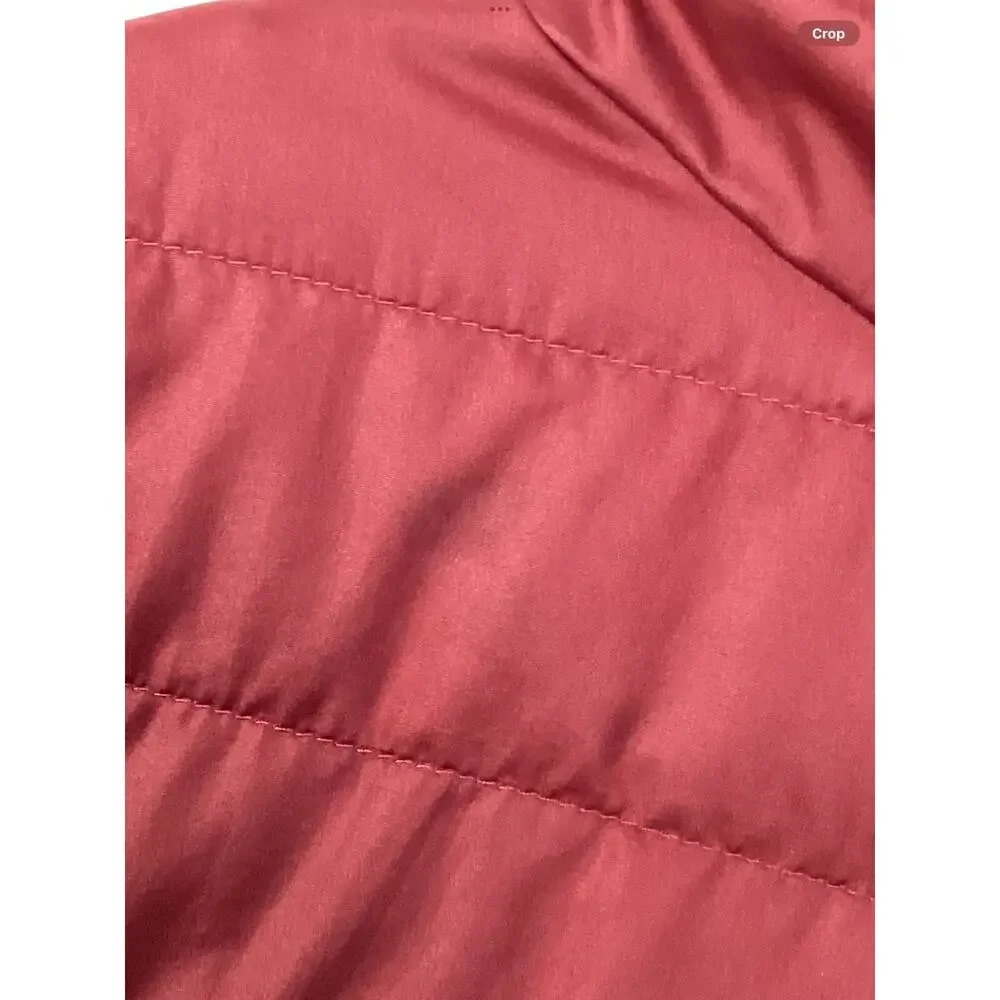 REI Co-Op Kids Full Zip Quilted‎ Down Puffer Jacket Burgundy Size Large 14-16